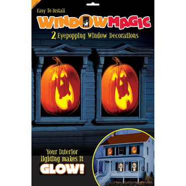 Pumpkin Window Magic Decorations 2pcs