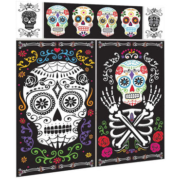 Black And Bone Scene Setters 5pcs Decorations - Party Centre