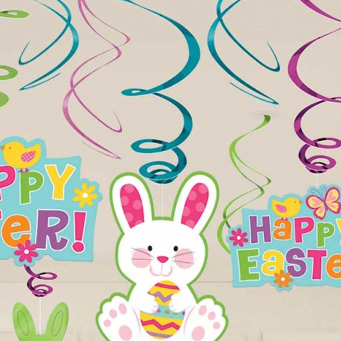 Happy Easter Swirl Value Pack Decorations - Party Centre