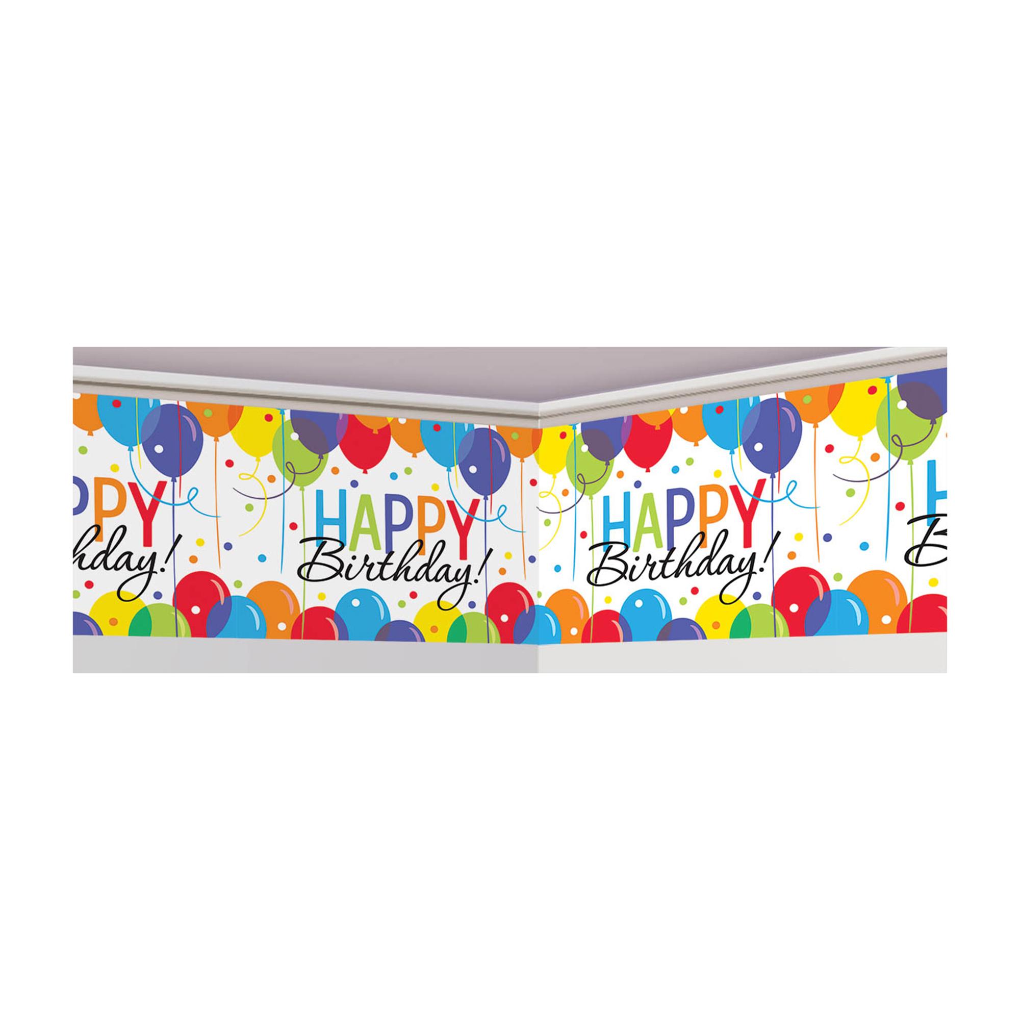 Balloon Bash Banner Roll- Plastic 18in x 40ft Decorations - Party Centre