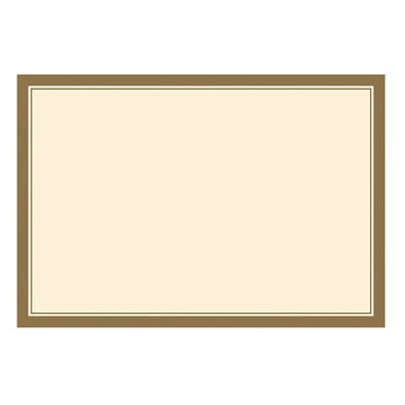 Cream with Gold Trim Paper Placemats 24pcs