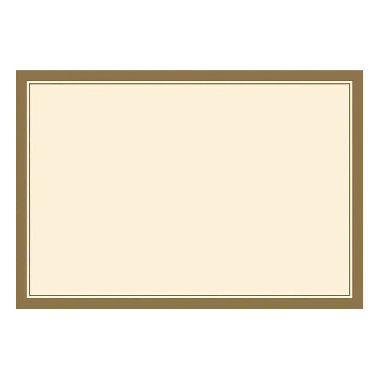 Cream with Gold Trim Paper Placemats 24pcs