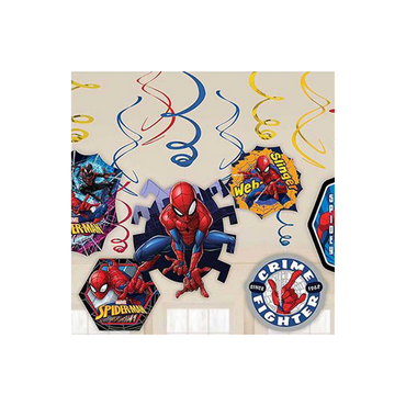 Spider-Man Webbed Swirl Decorations 12pcs