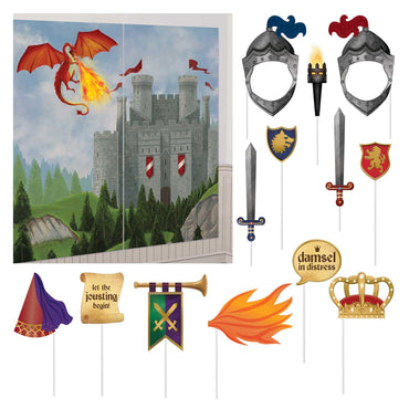 Medieval Scene Setter With Props Decorations - Party Centre