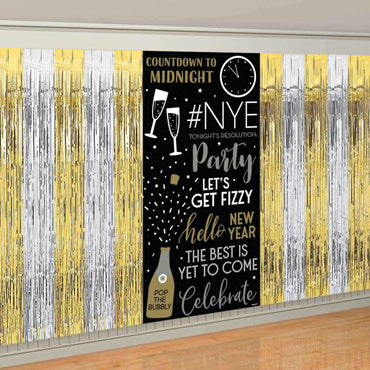 New Year's Fringe & Scene Setter Combo Backdrop 3pcs