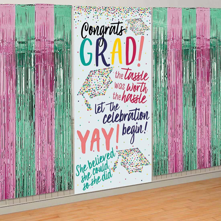 Grad Fringe Scene Setter Backdrop Decorations - Party Centre