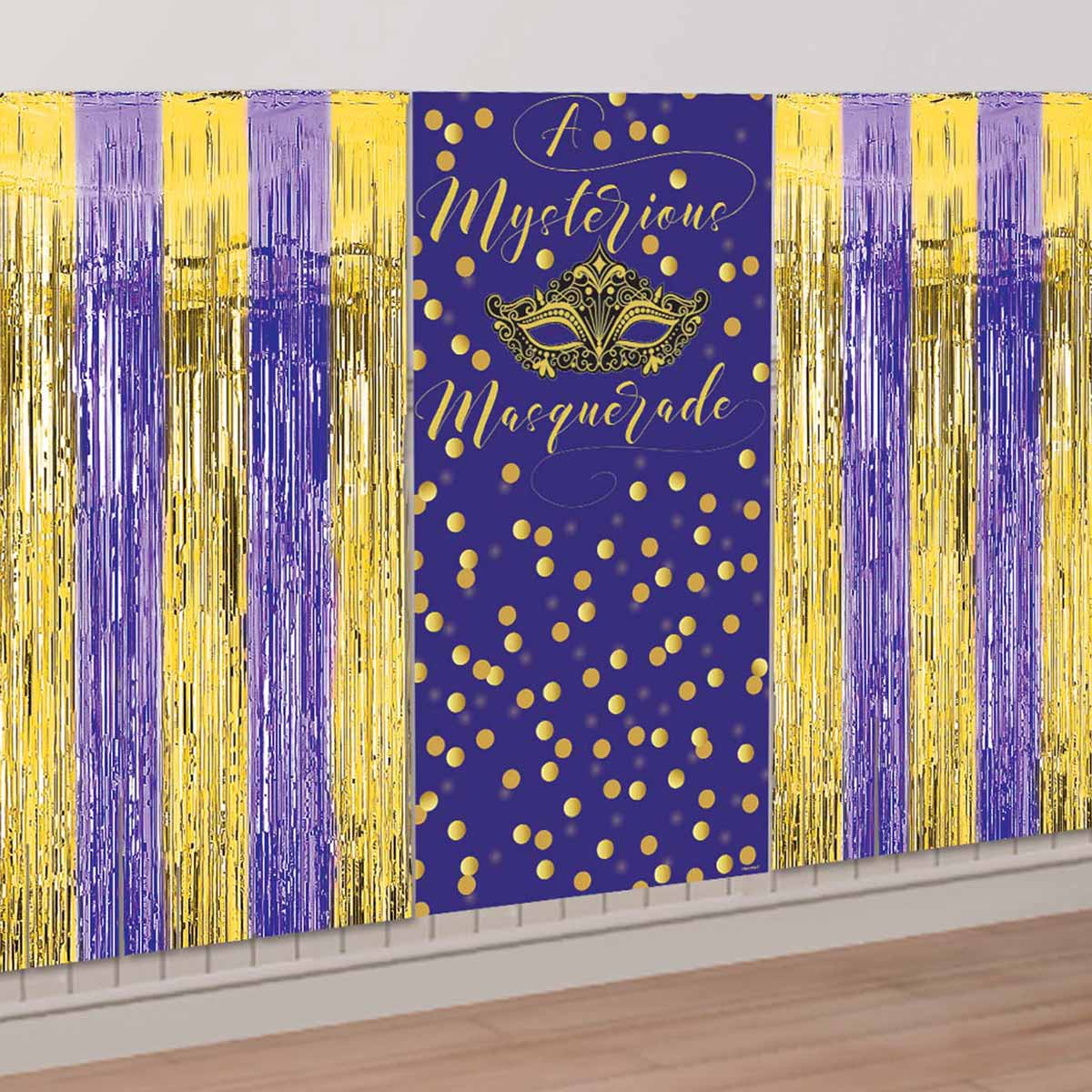 A Night In Disguise Fringe Scene Setter Backdrop Decorations - Party Centre