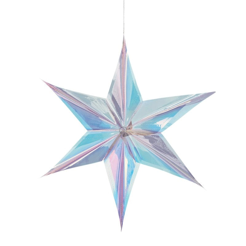 Luminous Hanging Star Iridescent Foil