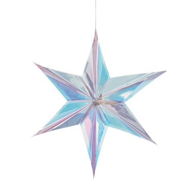 Luminous Hanging Star Iridescent Foil