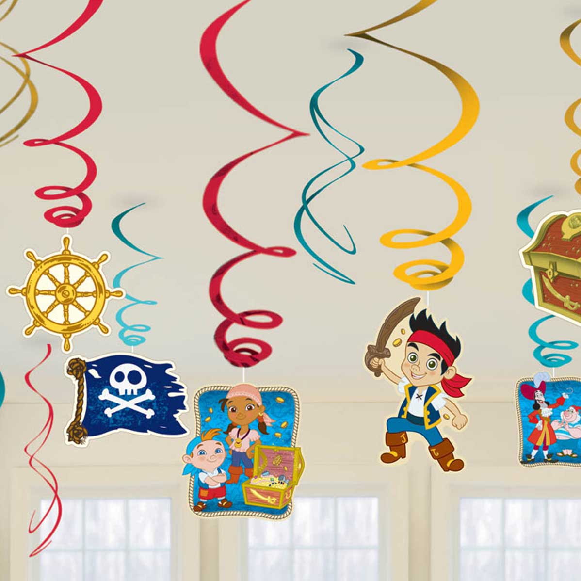 Jake & The Neverland Pirates Foil Swirl Value Pack Decorations - Party Centre