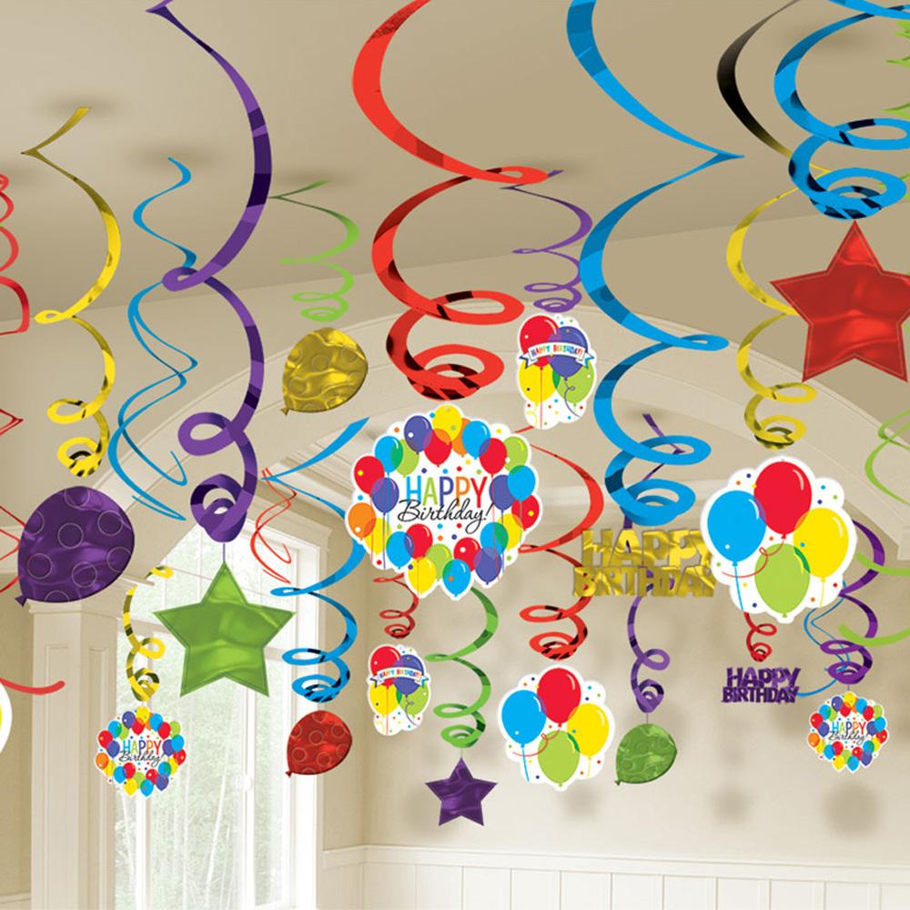 Balloon Bash Swirl Decorations 50pcs Decorations - Party Centre