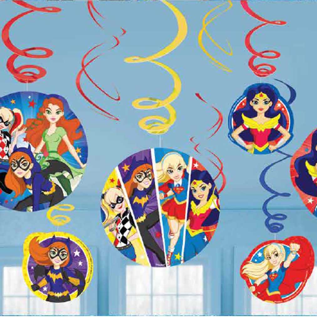 DC Superhero Girls Swirl Value Pack Decorations - Party Centre