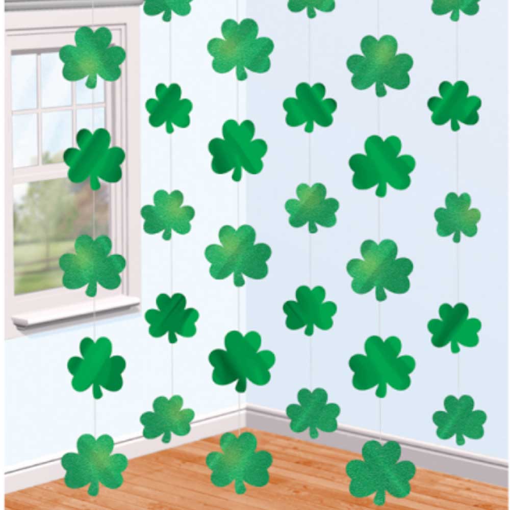 St. Patrick's Day Shamrock String Decoration 7in Decorations - Party Centre