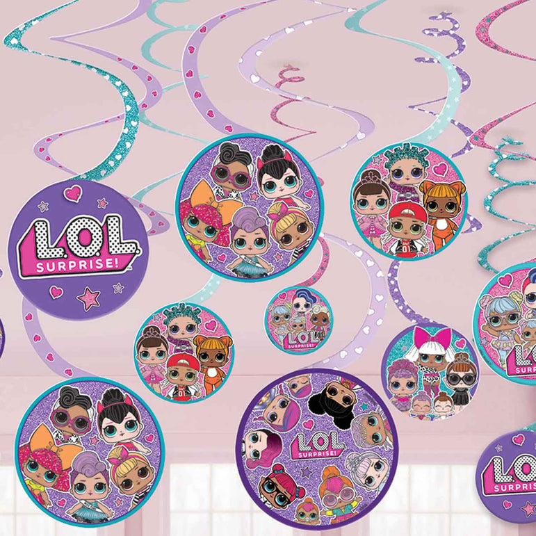 LOL Surprise! Swirl Decoration 12pcs Decorations - Party Centre