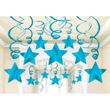 Caribbean Stars Swirl Decorations 30pcs Decorations - Party Centre