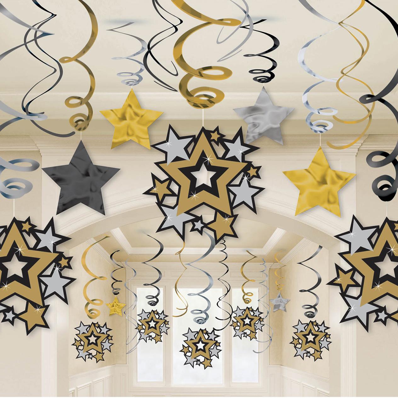 Hollywood Swirls Decoration Mega Value Pack Decorations - Party Centre