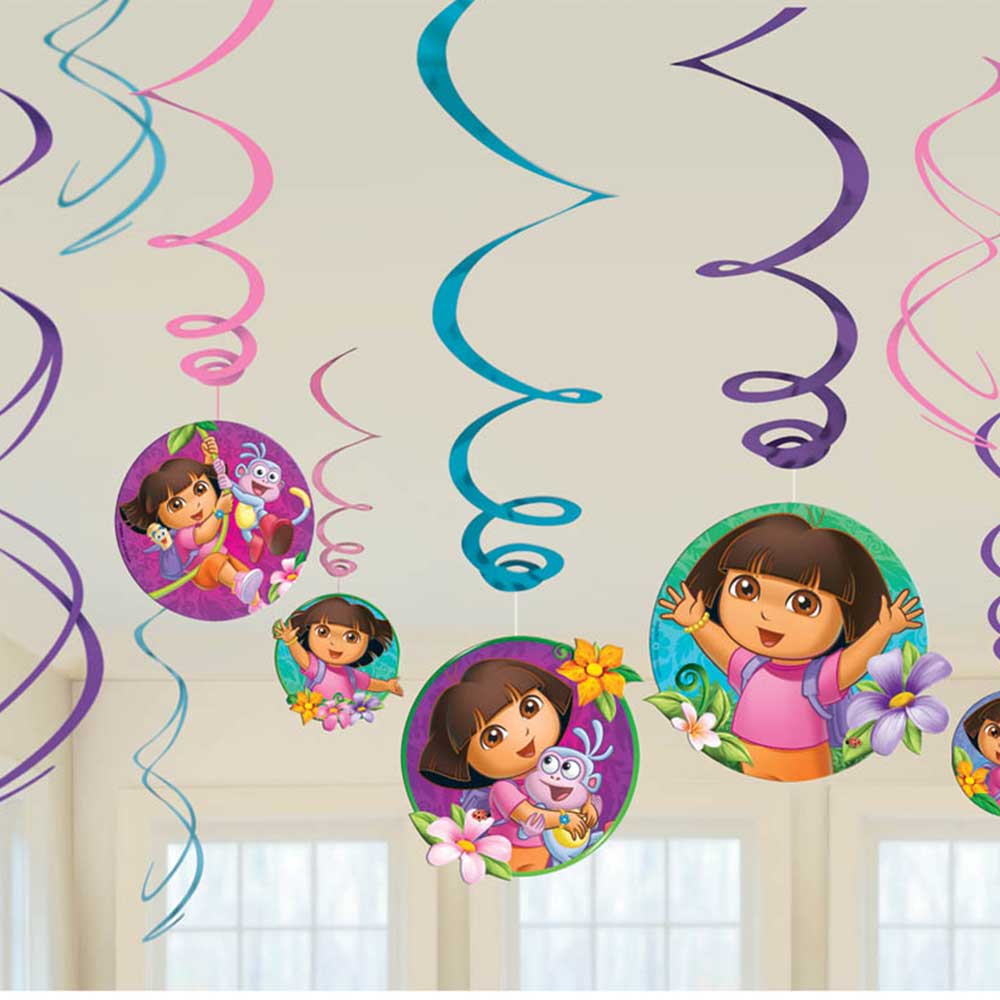 Dora's Flower Adventure Value Pack Swirl Decorations - Party Centre