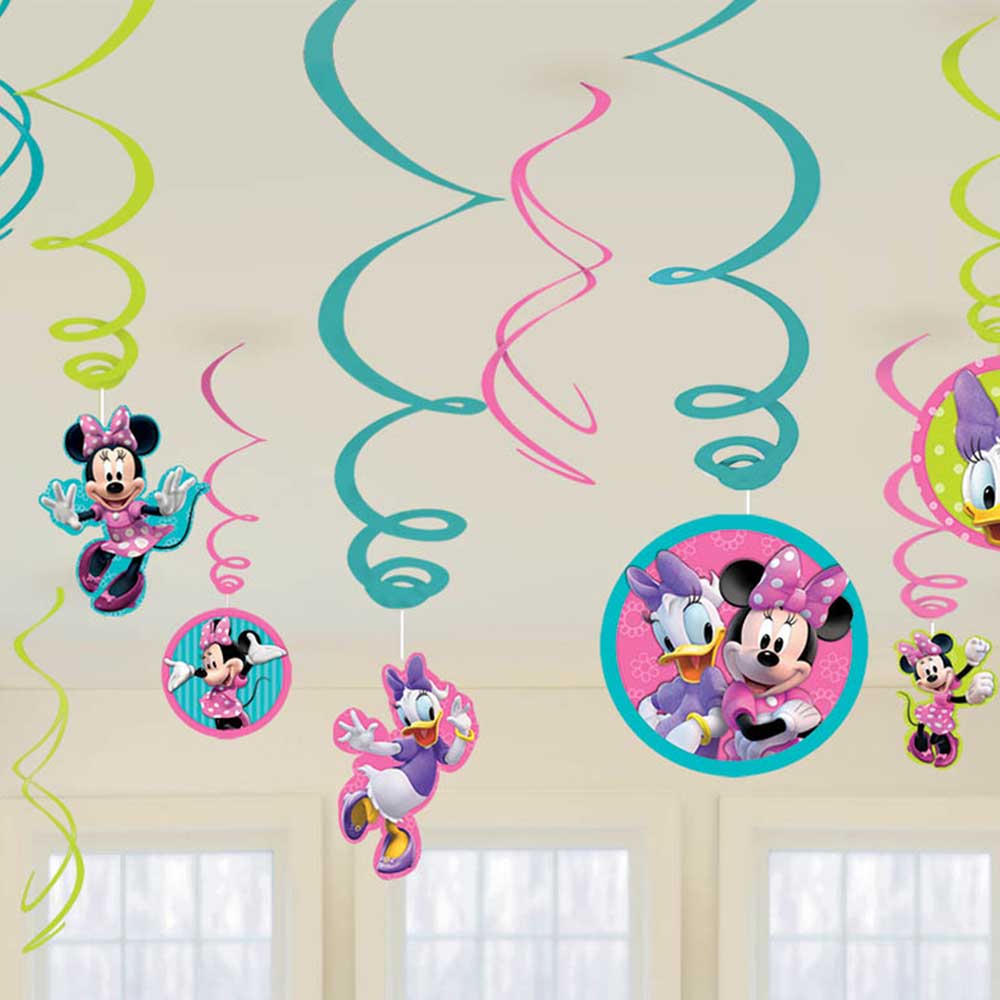 Minnie Mouse Value Pack Swirl Decoration Decorations - Party Centre