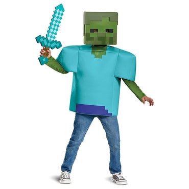 Child Minecraft Zombie Classic Costume
