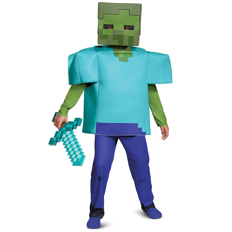 Child Minecraft Zombie Deluxe Costume