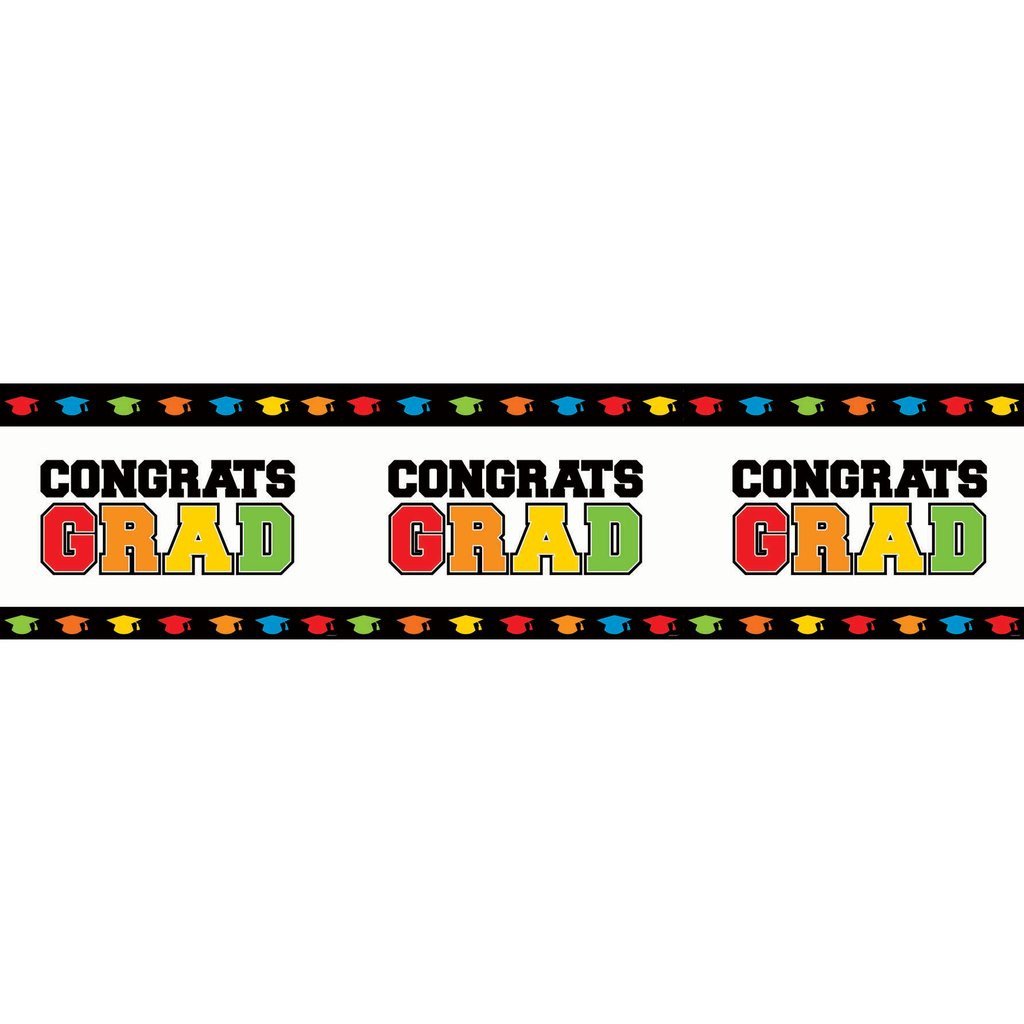 Graduation Colorful Roll Banner Decorations - Party Centre