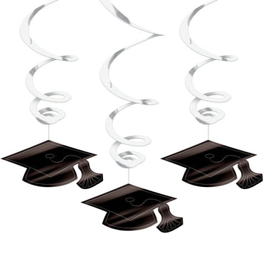 Large Graduation Honeycomb Centerpieces - 9 Pack - Graduation Centerpieces - Graduation Table Decorations - Graduation Centerpieces for Tables - Black