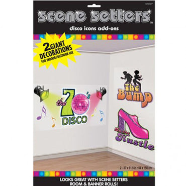 Disco Signs Scene Setter Add Ons 2pcs