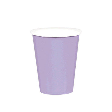 Lavender Party Paper Cups 9oz 20pcs Solid Tableware - Party Centre
