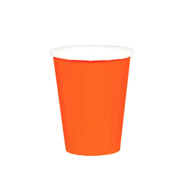 Orange Peel Party Paper Cups 9oz 20pcs Solid Tableware - Party Centre