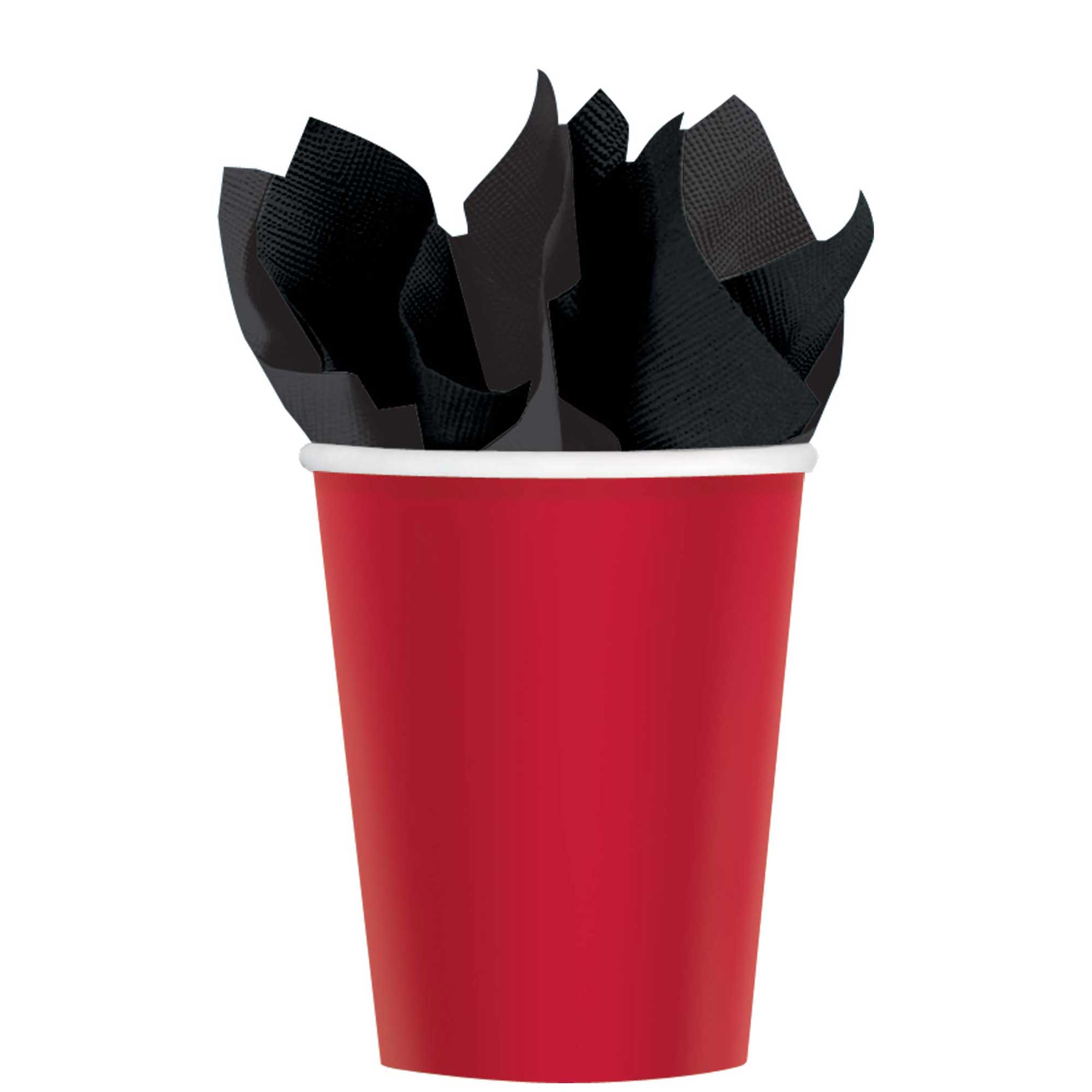 Apple Red Party Paper Cups 9oz 20pcs Solid Tableware - Party Centre