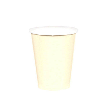 Vanilla Crème Party Paper Cups 9oz 20pcs Solid Tableware - Party Centre