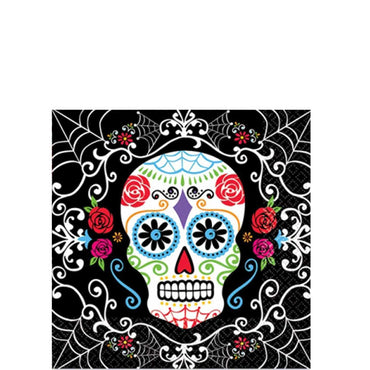 Day Of The Dead Beverage Tissues 36pcs Printed Tableware - Party Centre