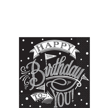 Hooray It's Your Birthday Beverage Tissues 36pcs Printed Tableware - Party Centre