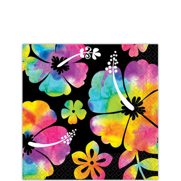 SUMMER PARADISE NEON BEVERAGE NAPKIN Printed Tableware - Party Centre