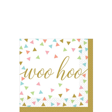 Confetti Fun Beverage Tissues 36pcs Printed Tableware - Party Centre