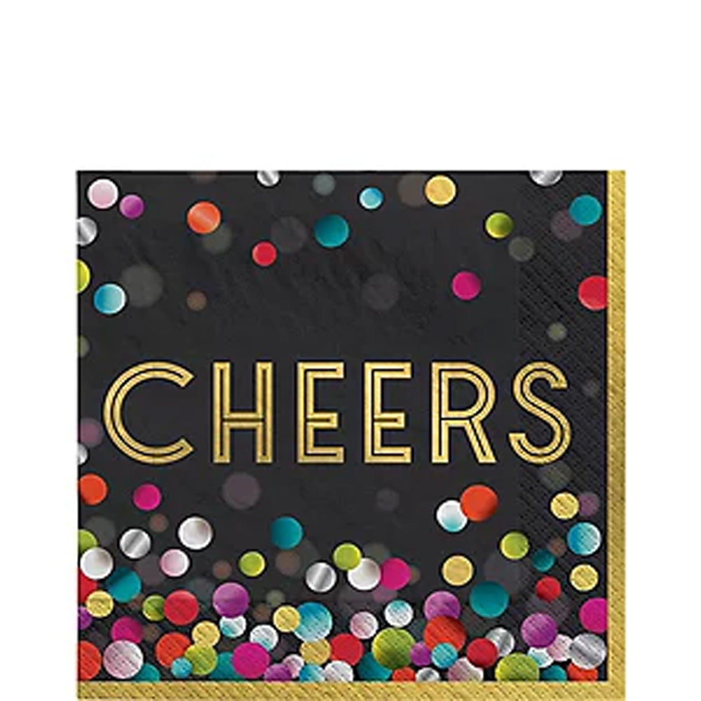 New Year Colorful Confetti Beverage Tissue 40pcs