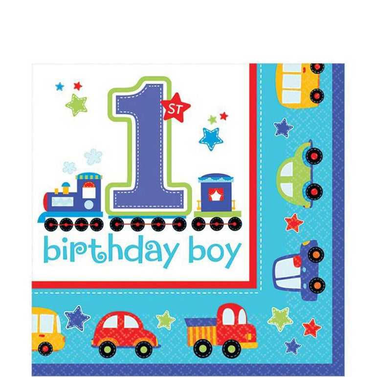 All Aboard Lunch Tissues 36pcs Printed Tableware - Party Centre