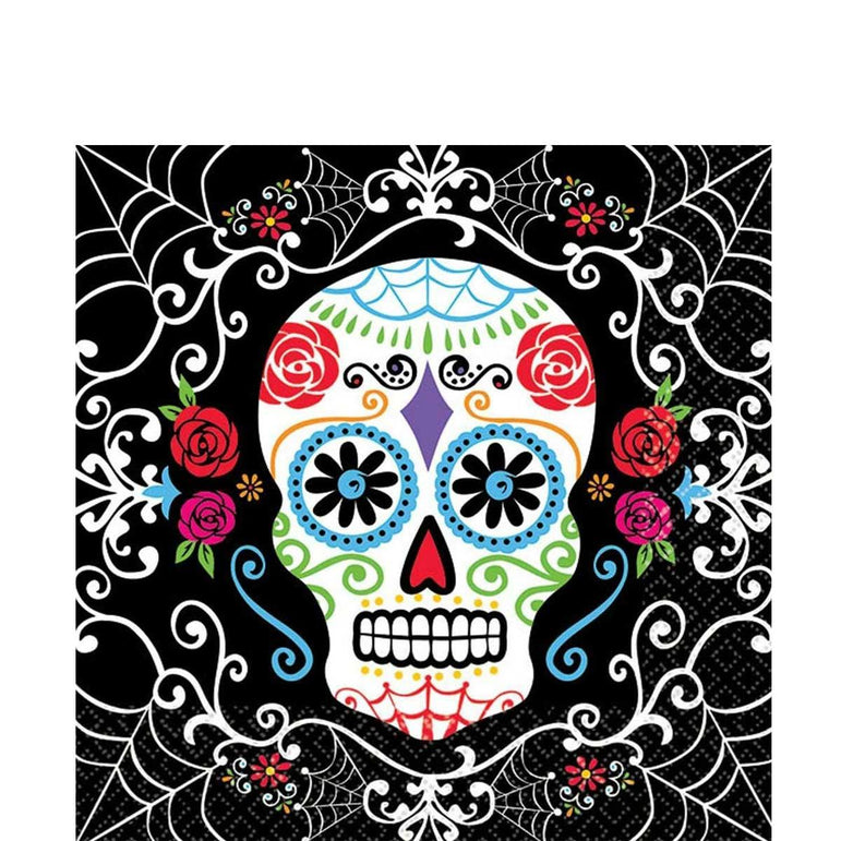 Day Of The Dead Lunch Tissues 36pcs Printed Tableware - Party Centre