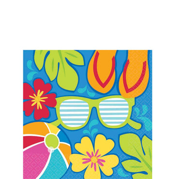 Summer Splash Lunch Tissues 36pcs Printed Tableware - Party Centre