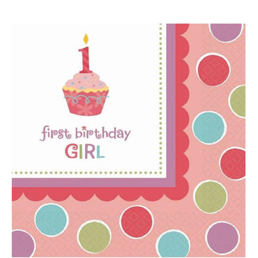 Sweet Little Cupcake Girl Lunch Tissues 36pcs