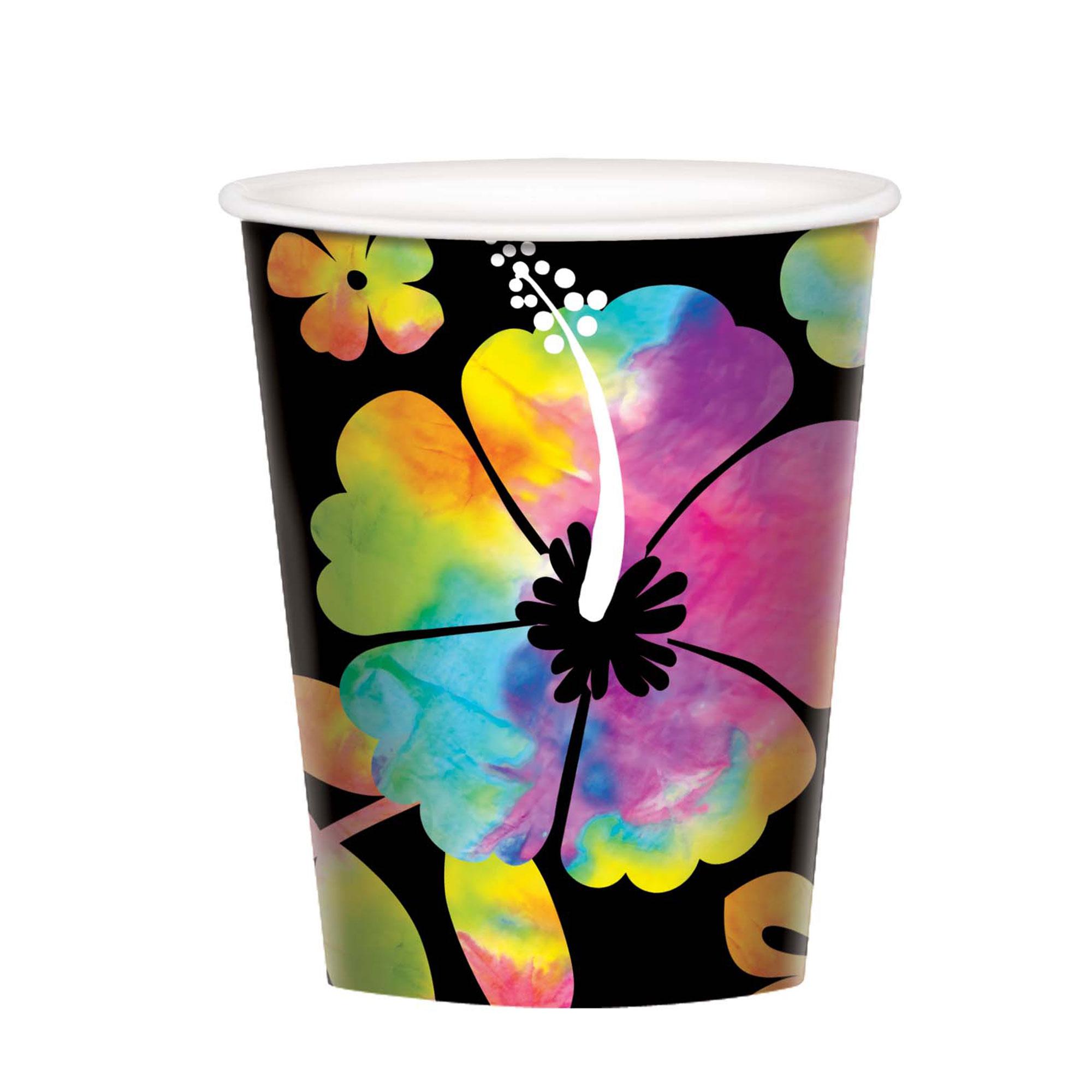SUMMER PARADISE NEON PAPER CUPS 9oz Printed Tableware - Party Centre
