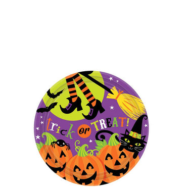 Witches Crew Round Plates 7in 18pcs Printed Tableware - Party Centre
