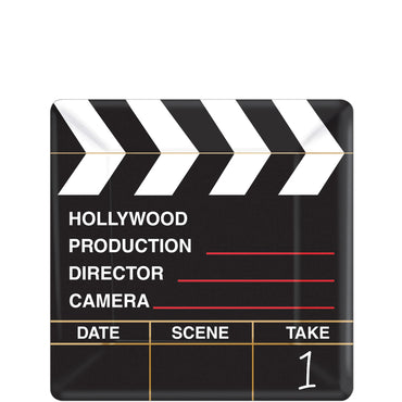 Director's Cut Square Plates 7in, 18pcs Printed Tableware - Party Centre