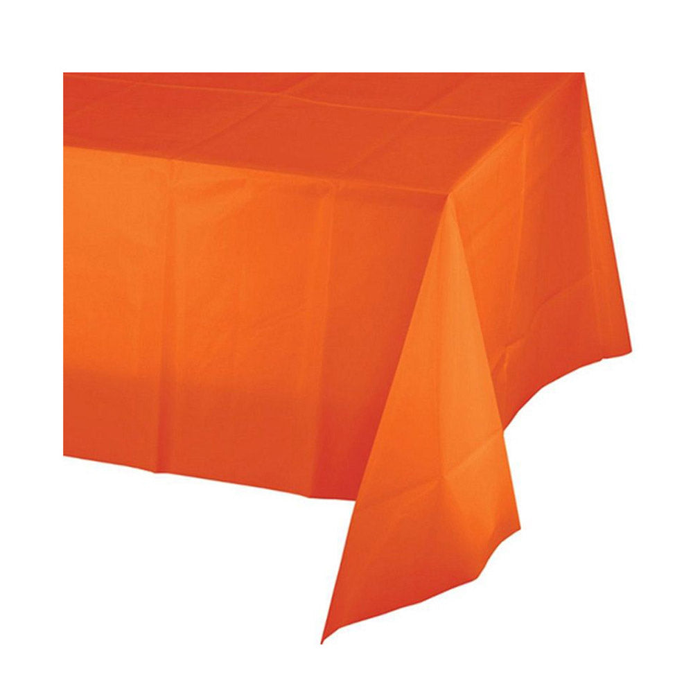 Orange Peel Plastic Table Cover 54 x 108in Solid Tableware - Party Centre