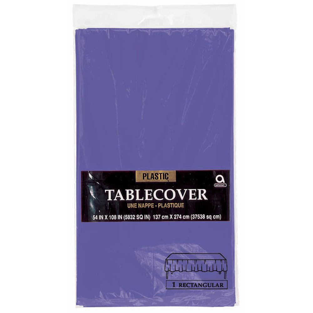 New Purple Plastic Table Cover 54 x 108in