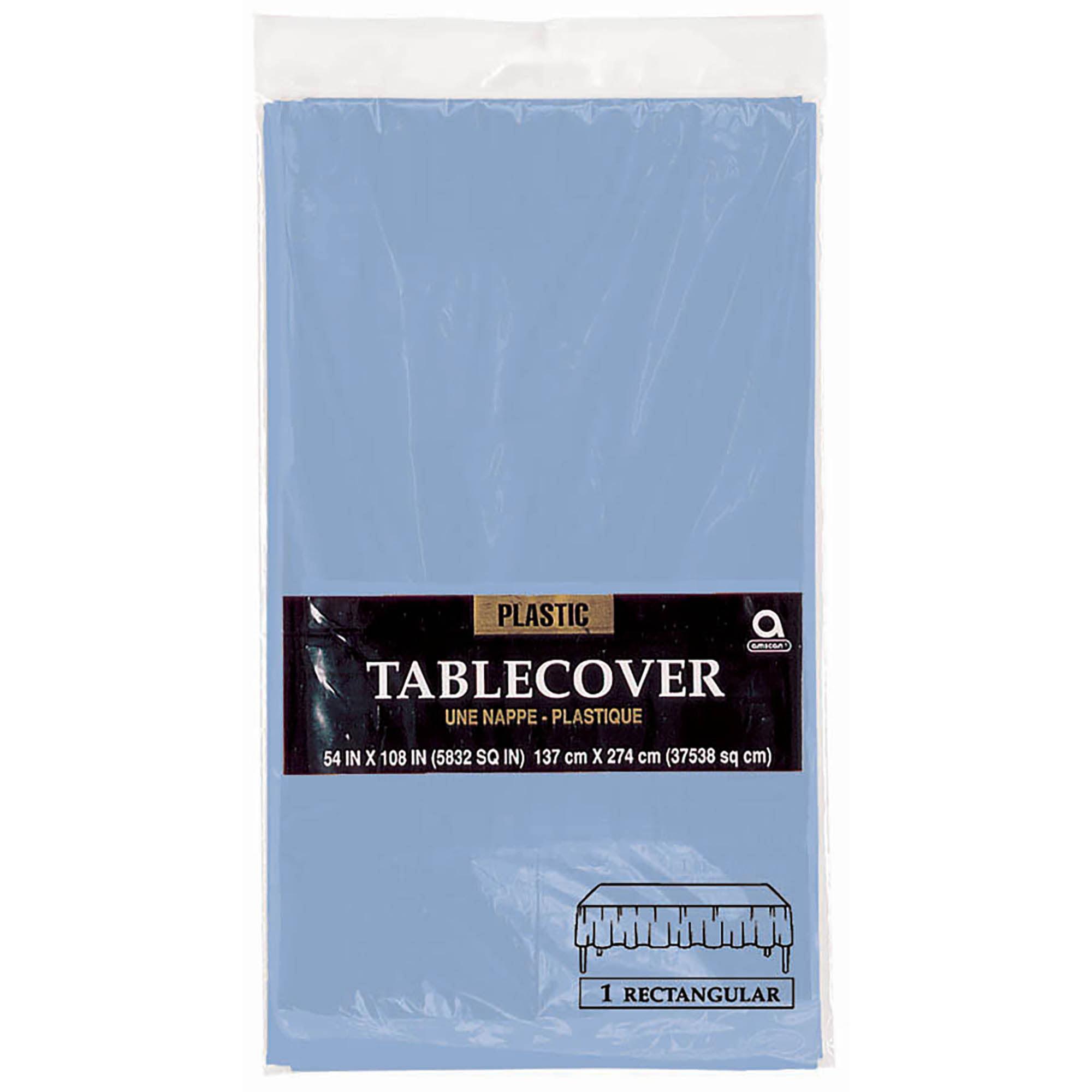 Pastel Blue Plastic Table Cover Solid Tableware - Party Centre