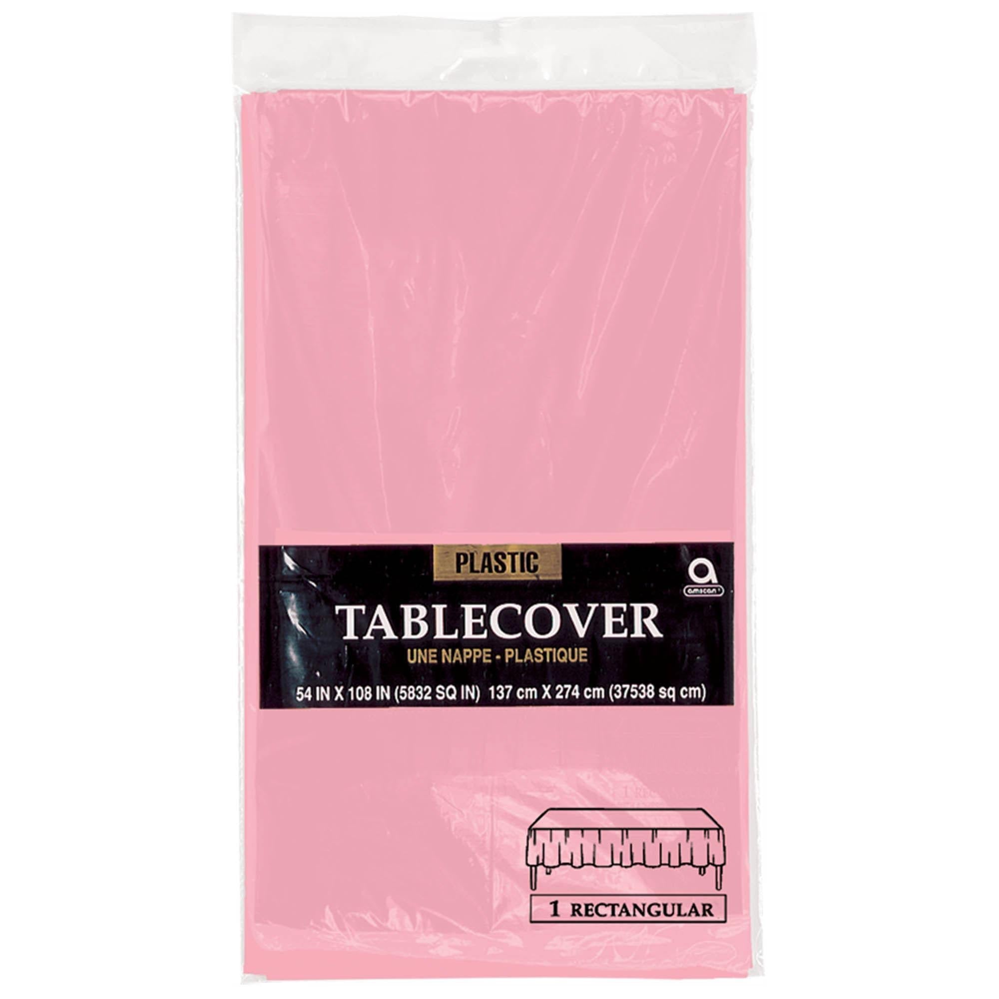 New Pink Table Cover 54 x 108in Solid Tableware - Party Centre