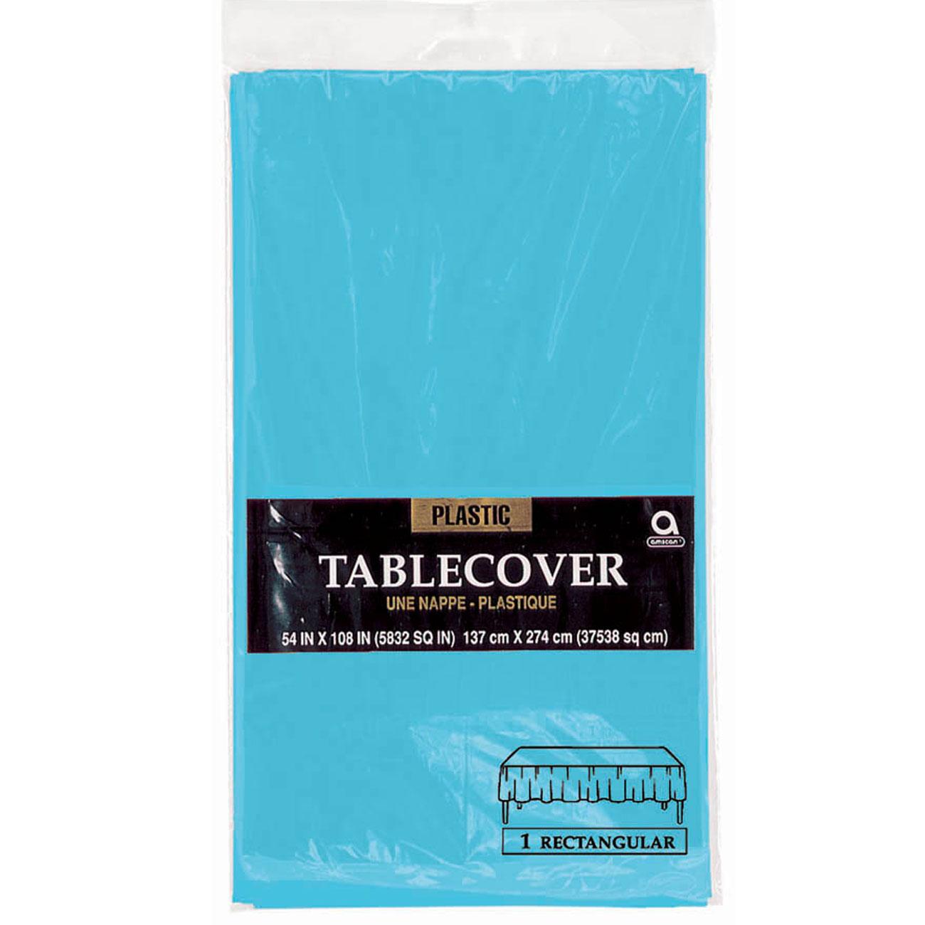 Caribbean Plastic Table Cover 54in x 108in Solid Tableware - Party Centre