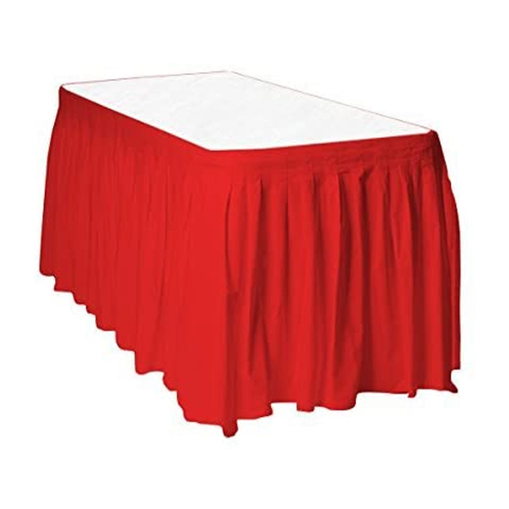 Apple Red Table Skirt  14ft x 29in