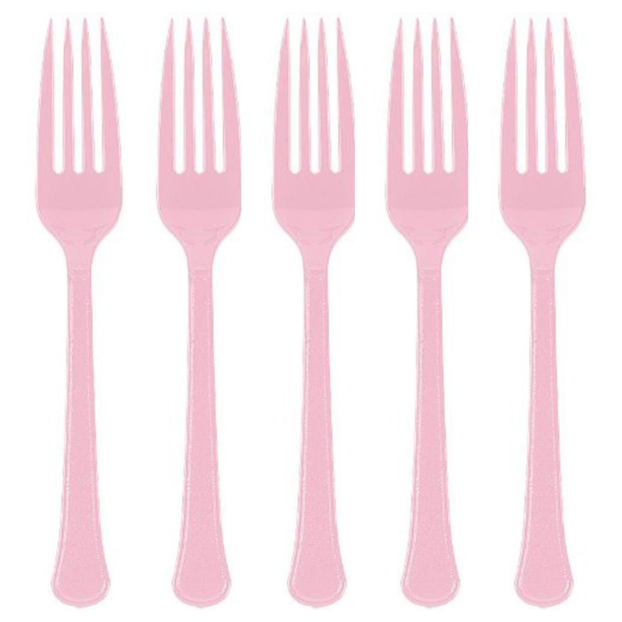 New Pink Premium Fork 20pcs Solid Tableware - Party Centre